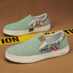 Canvas shoes boys 2024 summer breathable trend versatile sports casual board shoes men linen shoes old cloth shoes